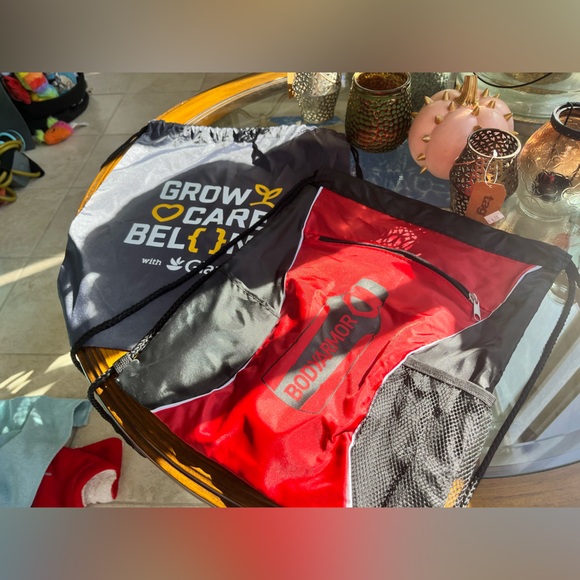 Red and Black Drawstring Backpack - Picture 2 of 4